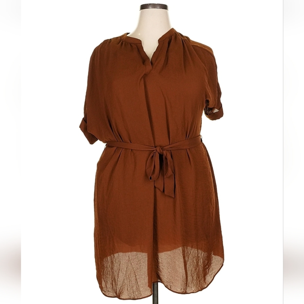 Worthington Chocolate Brown Tunic Dress